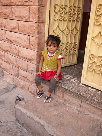 Girl On Steps